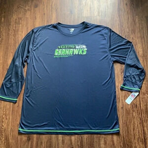 Seattle Seahawks T Shirt Team Logo Blue Men’s Sz 3XL NWT